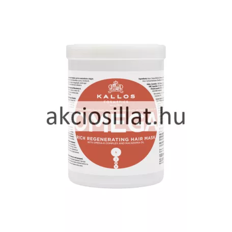 Kallos Kjmn Omega hajpakolás Omega-6 komplex-szel és makadámia olajjal 1000ml