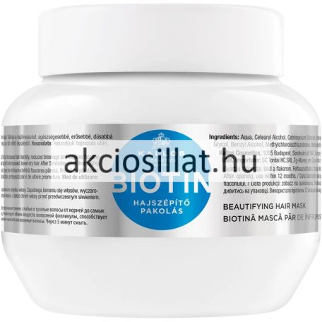 Kallos Kjmn Biotin hajszépítő hajpakolás 275ml