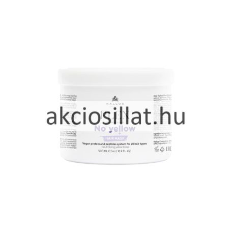 Kallos Plex No Yellow Hamvasító Hajpakolás sárga tónusok ellen 500ml 