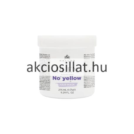 Kallos Plex No Yellow Hamvasító Hajpakolás sárga tónusok ellen 275ml 