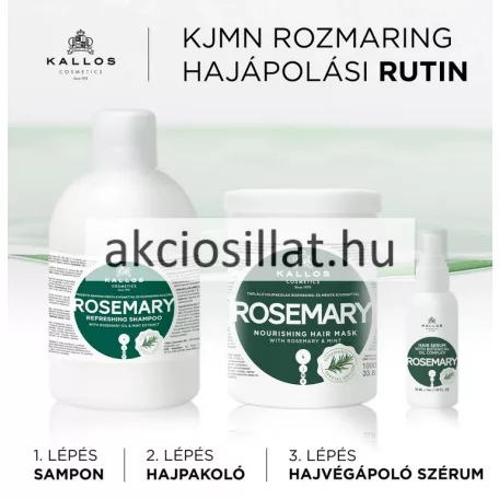 Kallos Kjmn Rozmaring Sampon Rozmaring és Menta kivonattal 1000ml