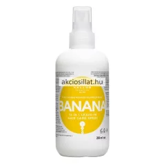 Kallos Kjmn Banana 14 in 1 hajban maradó hajápoló spray 200ml-es sárga flakonban.