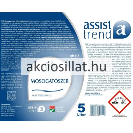 Assist Trend Balzsamos mosogatószer 5L