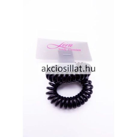 Lora Hajgumi Rugós Fekete 2db