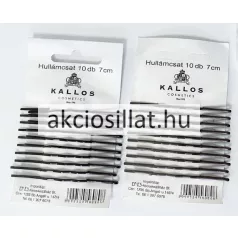 Két csomag Kallos 10 darabos barna hullámcsat 7cm-es hosszúságban fehér csomagoláson.