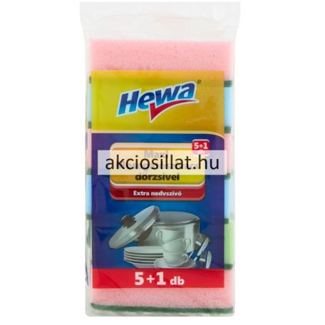 Hewa Maxi Mosogatószivacs Dörzsivel 5+1db
