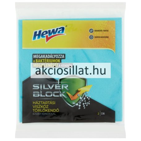 Hewa Silver Block Viszkóz Törőkendő Ezüst Ionokkal 38x38cm 2db