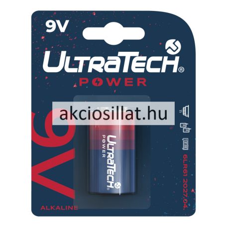 UltraTech Power 9V Alkáli elem 1db