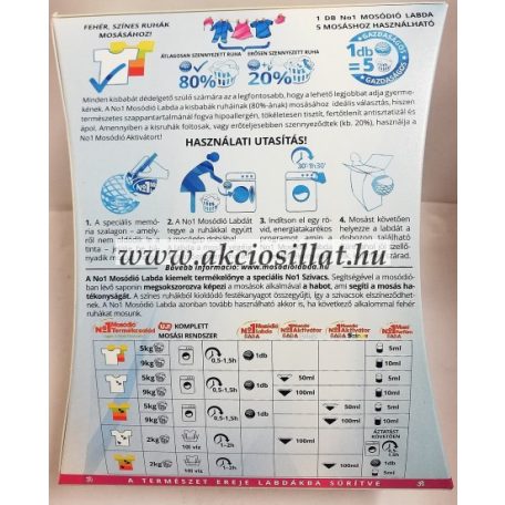 No1 Mosódió labda Baba 5db (25 mosás)