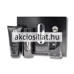 Afnan 9PM EDP 100ml férfi arab parfüm 150ml tusfürdővel és 150ml dezodorral fekete díszdobozban akciosillat