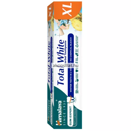 Himalaya Total White 100ml-es XL gyógynövényes fogkrém fehérítő és ínyvédő hatással.