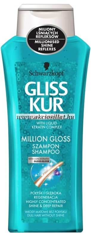 Gliss Kur Million Gloss Sampon Fénytelen Hajra rendelés - Olcsó parfüm