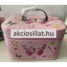 Közepes kozmetikai táska rózsaszín lepke