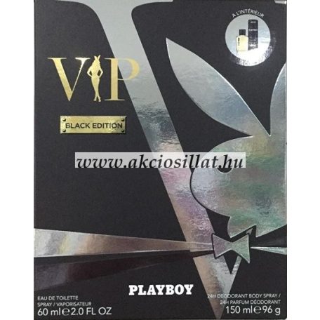 Playboy-VIP-Black-Edition-For-Him-ajandekcsomag-EDT-60ml-dezodor-150ml