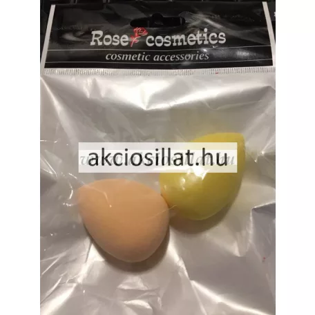 Rose Cosmetics 2 darabos színes csepp alakú kozmetikai szivacs alapozáshoz akciosillat