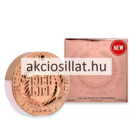 Police Rich Girl EDP 50ml női parfüm rose gold érme alakú üveggel és díszdobozzal