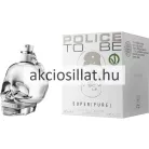 Police To Be Super Pure EDT 40ml uniszex parfüm áttetsző üvegkoponya formában fehér dobozzal