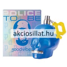 Police To Be Good Vibes Man 75ml EDT férfi parfüm neonkék koponya alakú üvegben - Akciós Illat