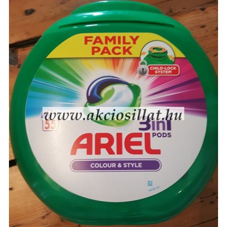 Ariel 3in1 Color & Style Mosókapszula 55db