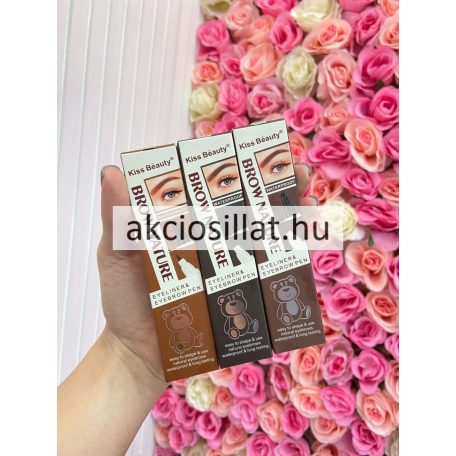 Kiss Beauty Brow Nature világos barna szemöldök kihúzó és szemhéj ceruza 2x0,5g