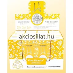 Kiss Beauty Skin Clinic Tous 180ml-es sminklemosó sárga-fehér virágmintás doboza és átlátszó sárgás flakonja.