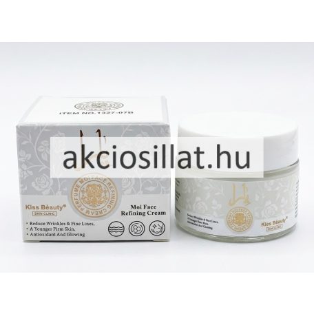 Kiss Beauty Skin Clinic Moi 50ml-es arckrém elegáns fehér tégelyben és dobozban.