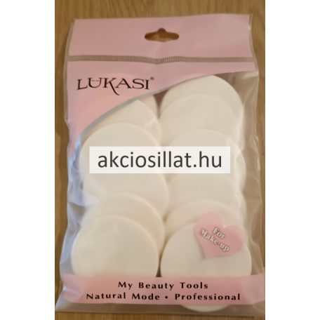 Lukasi Kozmetikai szivacs 12 db-os kör alakú fehér