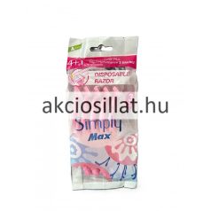 Max Simply 3 Pengés Eldobható Női Borotva 4+1db