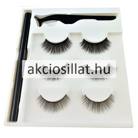 Műszempilla 3 pár + Ragasztós tus + Aplikátor