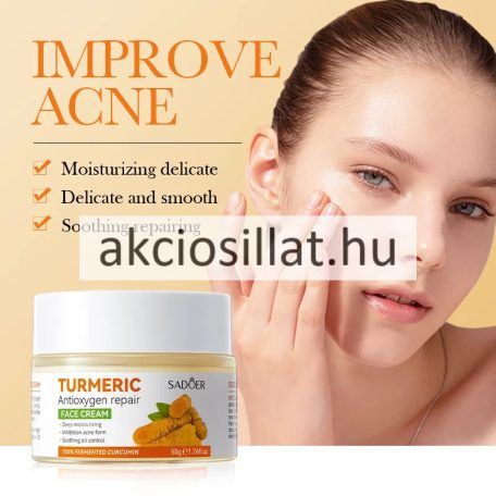 Sadoer Turmeric Antioxygen Repair Face Cream Kurkumás arckrém 50g