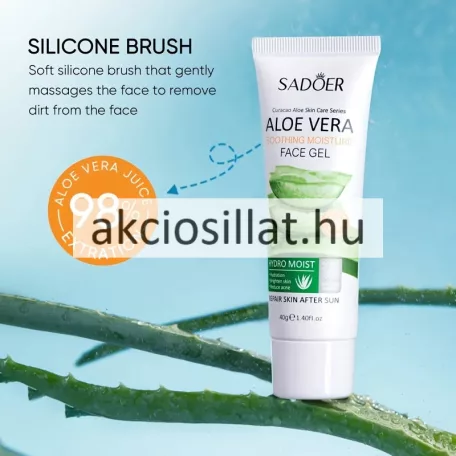 Sadoer Aloe Vera Face Gel Aloe Verás Hidratáló Arcgél 40g