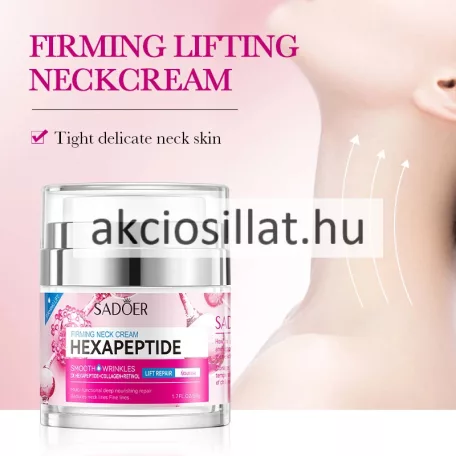 Sadoer 3x Hexapeptide Collagen Retinol Firming Neck Cream nyakfeszesítő krém 50g