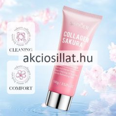   Sadoer Collagen Sakura Moisturizing Clear Cleanser Kollagénes Japán cseresznyevirágos Arclemosó hab 100g