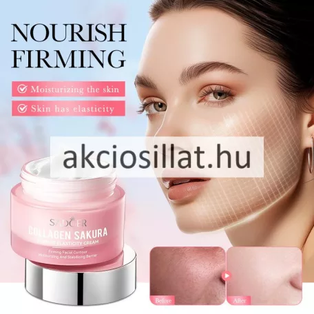 Sadoer Collagen Sakura Firming Elasticity Cream Kollagénes Japán cseresznyevirágos arckrém 50g
