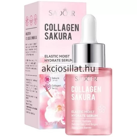 Sadoer Collagen Sakura Elastic Moist Hydrate Serum Kollagénes Japán cseresznyevirágos arcszérum 30ml