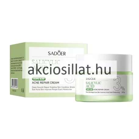 Sadoer Salicylic Acid 3% Szalicilsavas Akne Elleni Arckrém 50g