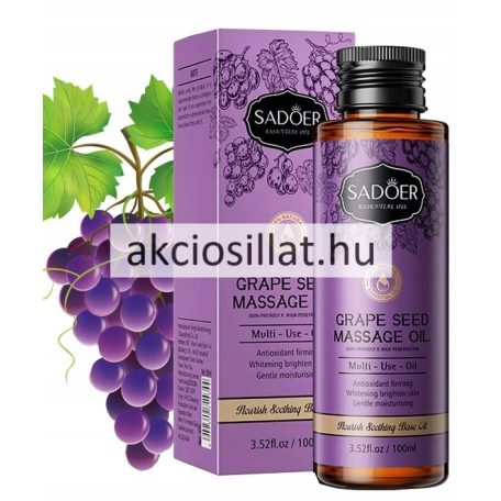 Sadoer Grape Massage Oil Multi Use Szőlő olajos Masszázsolaj 100ml