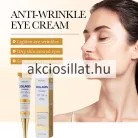 Kormesic Collagen Eye Cream 20g-os kollagénes szemkörnyékápoló krém álló karcsú fehér színű műanyag tubusban arany felső és alsó sávval kék COLLAGEN felirattal fekete EYE CREAM felirattal és írott stílusú Anti-Aging jelöléssel a tubus alján hosszúkás hegyes arany színű csavaros kupakkal valamint mellette a termék függőleges fehér és arany mintás díszdoboza látható