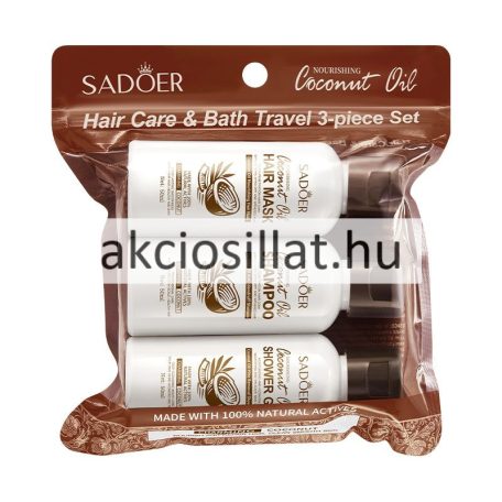 Sadoer Coconut Oil Hair Care & Bath kókuszolajos hajápoló és fürdő utazókészlet