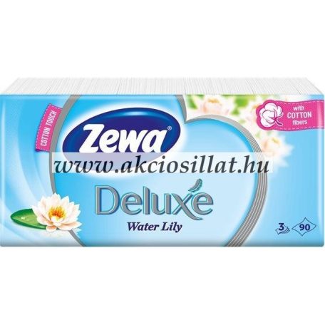 Zewa-Deluxe-Papir-Zsebkendo-Water-Lily-3-retegu-90-db