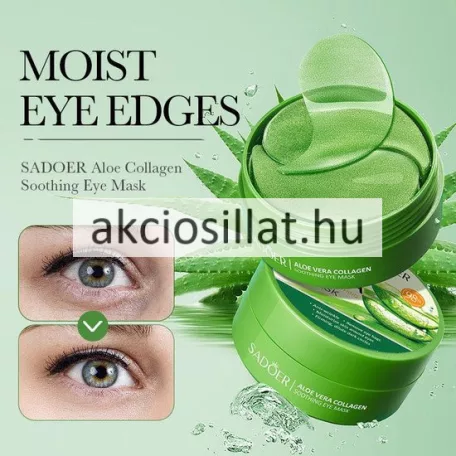 Sadoer Aloe Vera Collagen Eye Mask aloe verás kollagénes szemmaszk 80g 60db 30pár