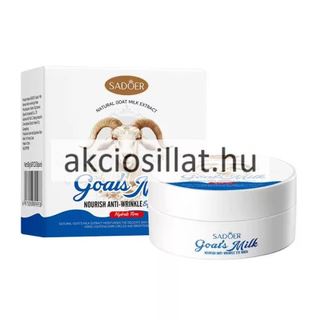 Sadoer Goat's Milk 80g 60db-os kecsketejes hidrogél szemmaszk tégelyben és díszdobozban