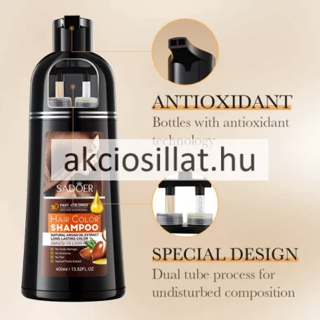 Sadoer Hair Color Shampoo gesztenyebarna hajszínező sampon 400ml