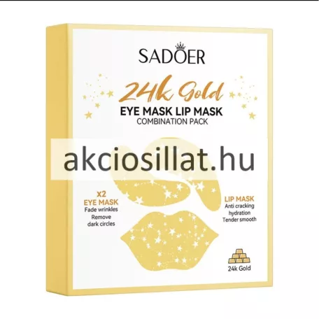 Sadoer 24k Gold szem- és ajakmaszk kombinált csomag 9gx10db