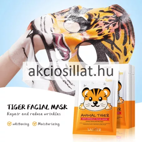 Sadoer Animal Fun Tiger Mask Hidratáló Fátyolmaszk 25g
