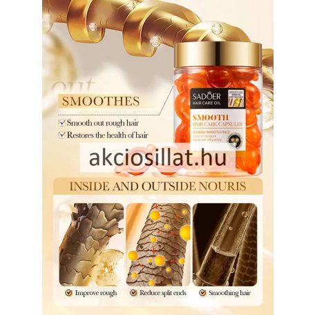 Sadoer Argan Oil Honey Smooth Hair Care Capsules Hajápoló kapszula argánolajjal és mézzel 30 db