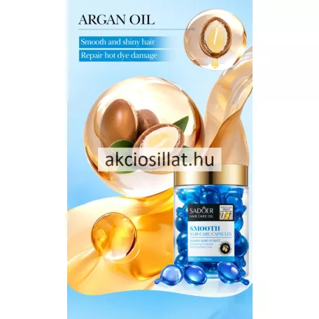 Sadoer Argan Oil Olive Smooth Hair Care Capsules Hajápoló kapszula hajsimításhoz argán és olívaolajjal 30 db