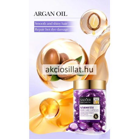 Sadoer Argan Oil Levendula Smooth Hair Care Capsules Hajápoló kapszula argán és levendula olajjal 30 db