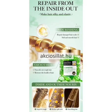 Sadoer Argan Oil Aloe Smooth Hair Care Capsules Hajápoló kapszula argánolajjal és aloe verával 30 db