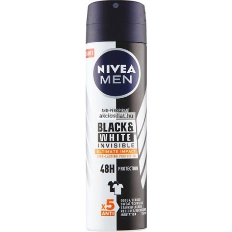 Nivea Men Black & White Invisible Ultimate Impact dezodor 150ml